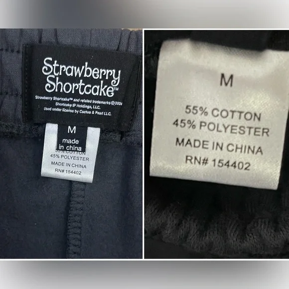 NWT Strawberry Shortcake Dark Grey 2 Piece Sweatsuit TikTok Famous/Viral Trend - Picture 7 of 12